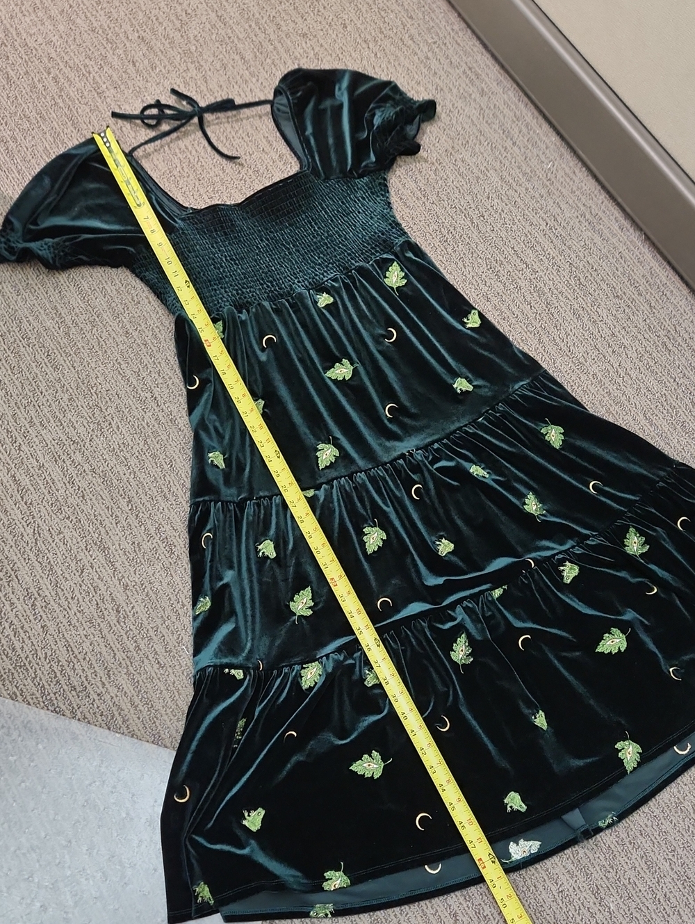 Disturbia Swamplife Velour Midi Dress Size 12 - Picture 11 of 15